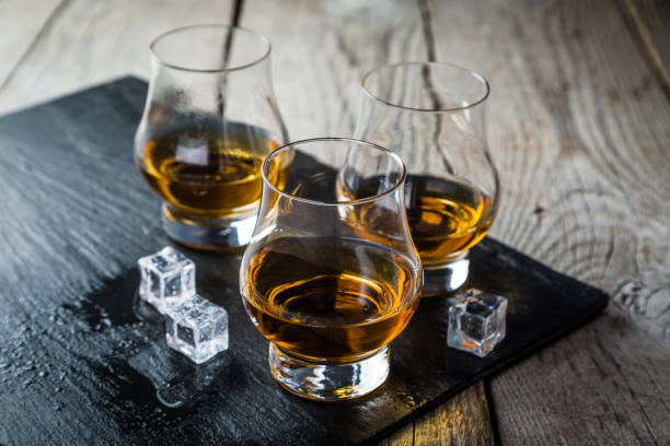 istock Whiskey with ice in glasses 641176290