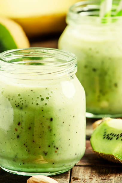 istock Healthy Smoothies from kiwi and pistachios 641180874