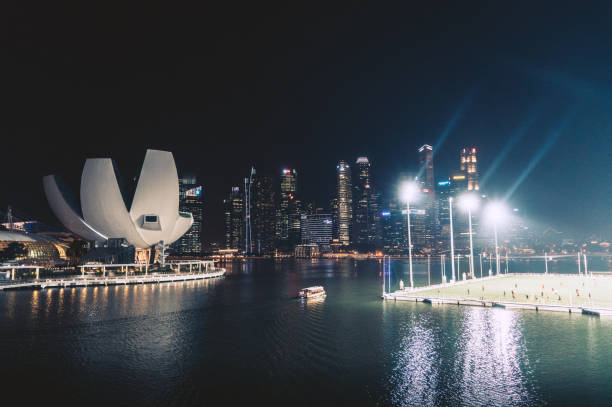 istock Marina Bay in Singapore at the evening 641181122