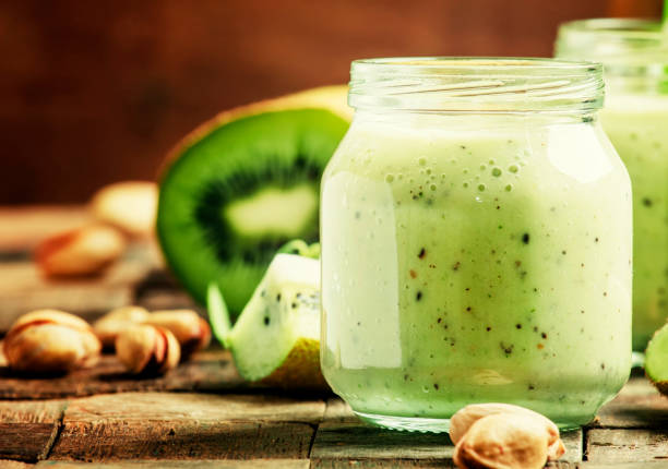 istock Healthy Smoothies from kiwi and pistachios 641181232
