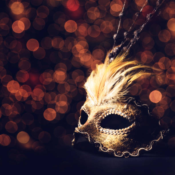 istock Golden venetian mask 641184012