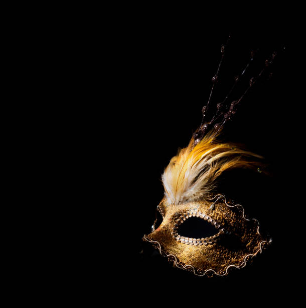 istock Golden venetian mask 641184168