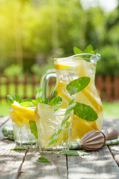 istock Lemonade with lemon, mint and ice 641186460
