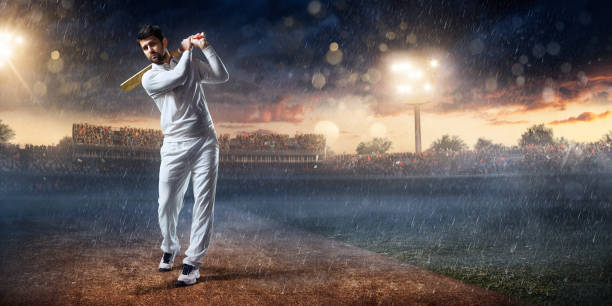 istock Cricket: Batsman on the stadium in action 641187510