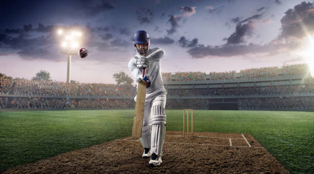 istock Cricket: Batsman on the stadium in action 641188478