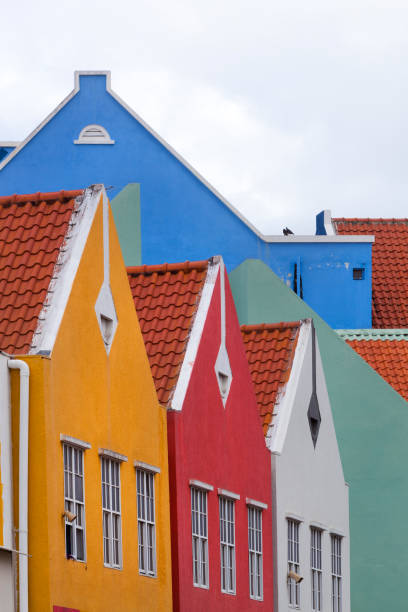 Colorful houses in Willemstad Colorful houses and building in Willemstad on Curacao willemstad stock pictures, royalty-free photos & images