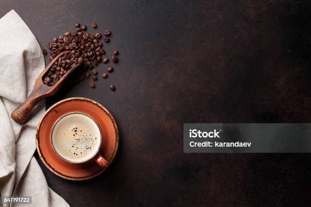 Coffee Cup On Old Kitchen Table Stock Photo - Download Image Now - Kitchen, Coffee - Drink, Espresso