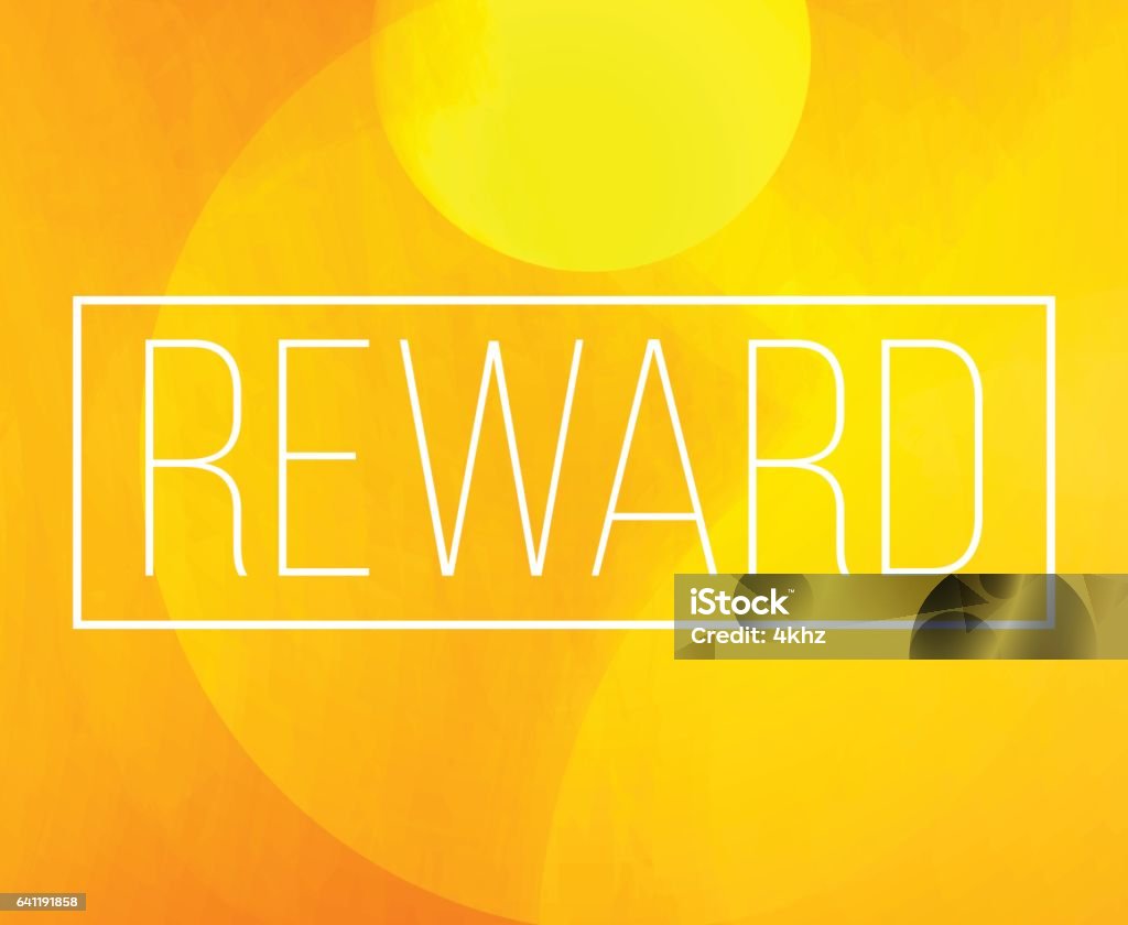 Reward Box. Word Design Reward Word Frame With Bokeh Light Background Stock Illustration ...