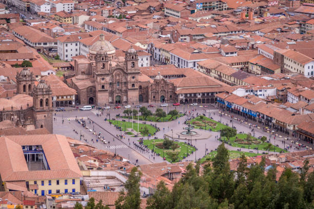 istock Aerial view of Plaza de Armas in Cusco, Peru 641192486