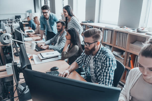 istock Busy day in office. 641193560