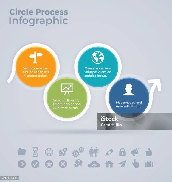 Circule Process Map Circle Process Infographic Stock Illustration - Download Image Now ...