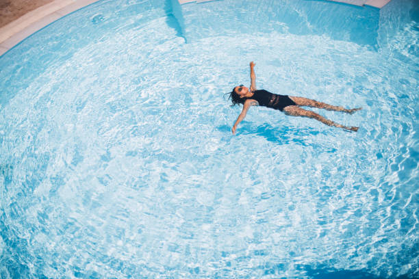 istock Woman Floating in Water Relaxing 641197594