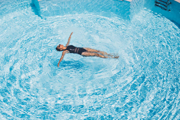 istock Woman Floating in Water Relaxing 641197638