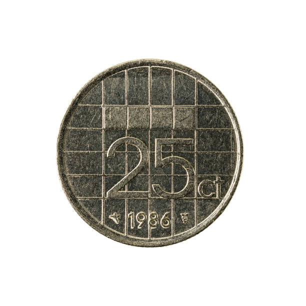 istock 25 dutch cent coin (1986) obverse isolated on white background 641200970