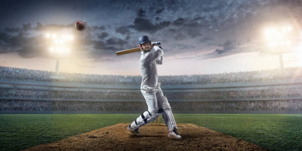 istock Cricket: Batsman on the stadium in action 641201454