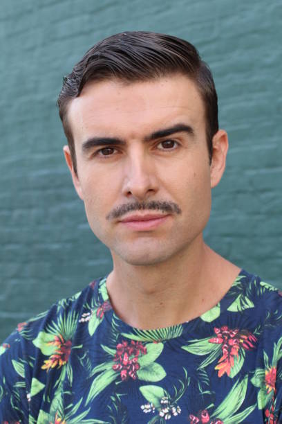 istock Portrait of a trendy man with mustache 641204716