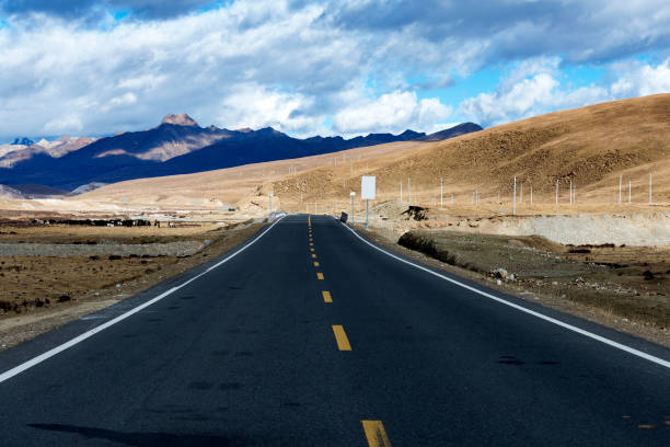 istock highland road to Daocheng, China 641208128