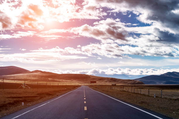 istock highland road to Daocheng, China 641208938