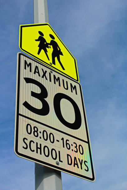 istock School Zone Sign with a Maximum Speed and Effective Hours 641209812