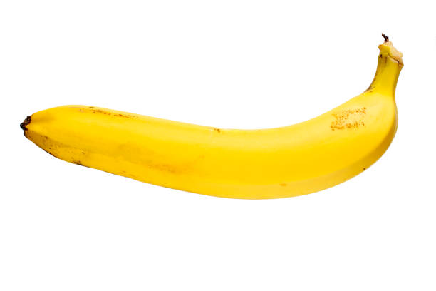istock Close up of a banana. Isolated on white. 641212504