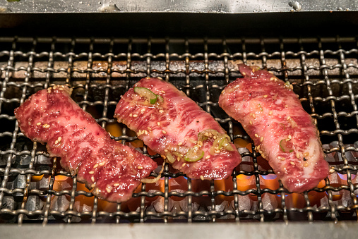 grilled wagyu beef Japanese meat BBQ yakiniku