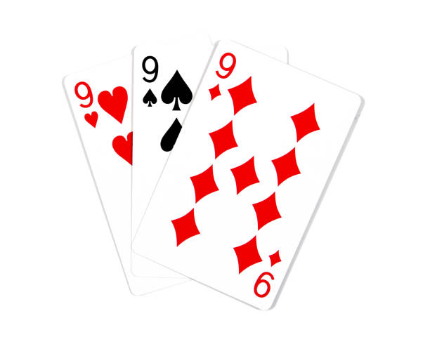 Heart Suit of Vintage Playing Cards, Isolated on white (High Resolution)