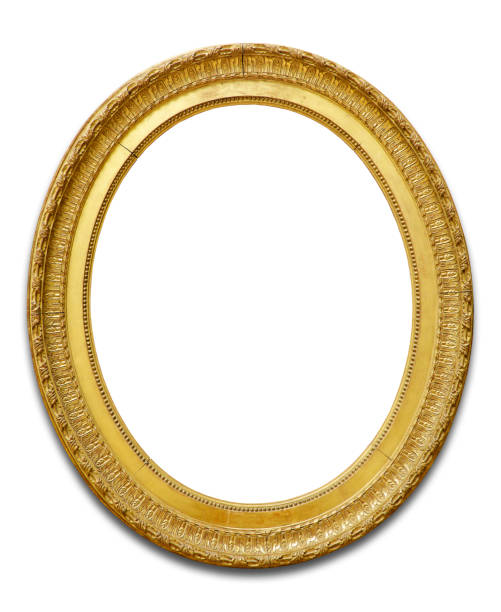 istock Golden vintage frame isolated on white background (Clipping Path) 641214032