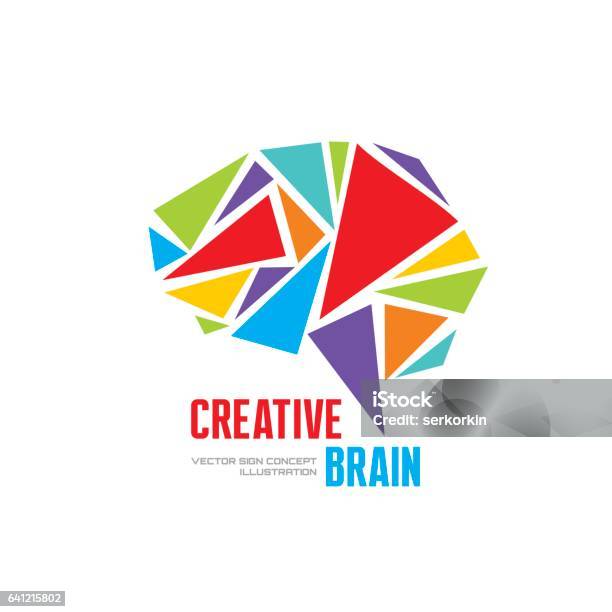 Creative Idea Business Vector Logo Template Concept Illustration Abstract Human Brain Creative Sign Stock Illustration - Download Image Now