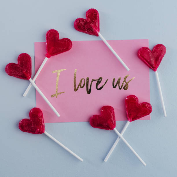 istock Valentines day still life with heart candy 641216564