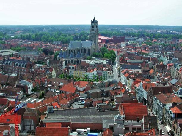 istock Bruges - Panorama from the Tower of Belfort 641219764