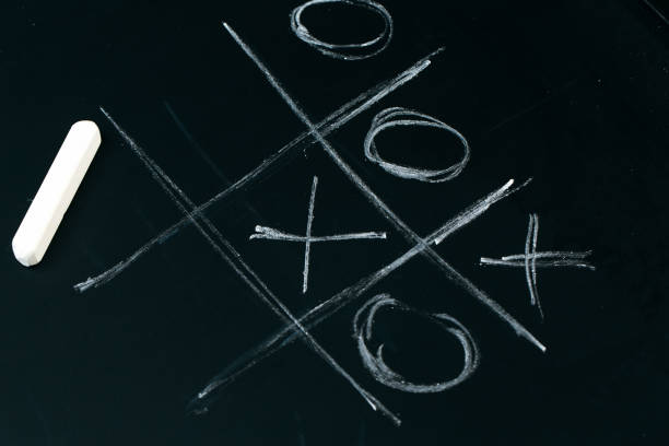 istock tic tac toe chalk on a  school blackboard dar 641222050