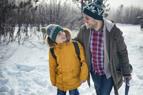 istock Father and son in nature 641222854