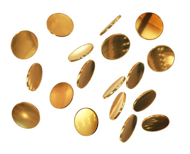 Falling, Coin, Gold, Currency, Metal, Circle, Brass, Jackpot, Gold Colored