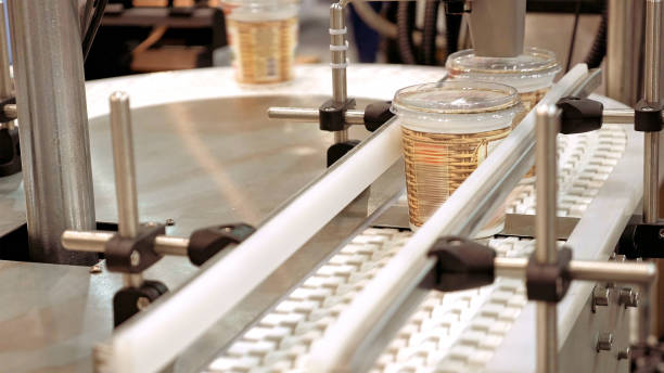 istock Conveyor product line conveyer belt 641227992
