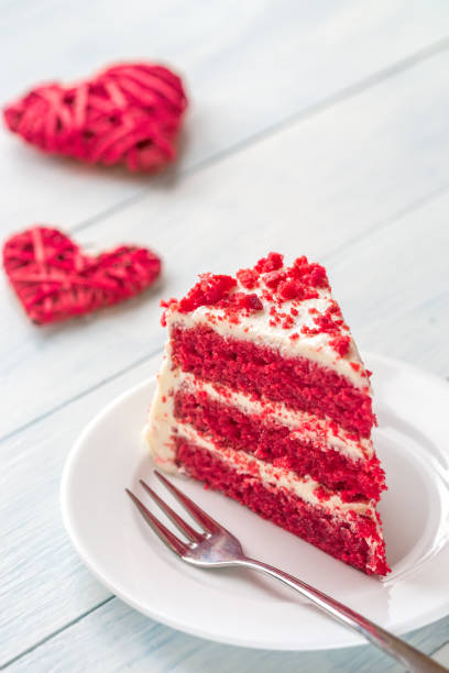 istock Red velvet cake on the plate 641228076