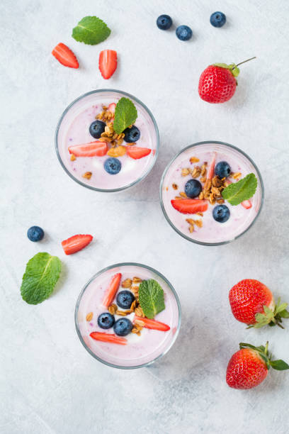 istock Fruit smoothies with fresh blueberries and strawberries 641228398