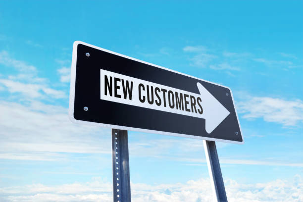 istock New customers traffic sign 641233100