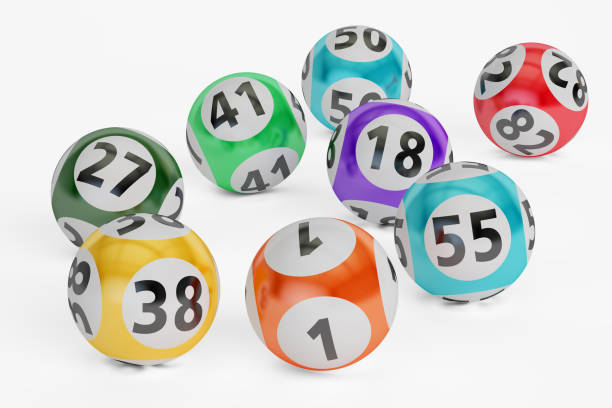 chiusura palle lotteria, rendering 3d isolato su sfondo nero - lottery numbers foto e immagini stock