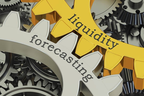 istock Liquidity Forecasting concept on the gearwheels, 3D rendering 641235184