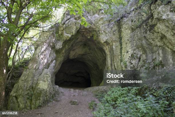 Secret Cave Stock Photo - Download Image Now - Cave, Building Entrance, Forest