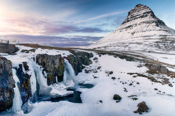istock Kirkjufell at Sunset with a Horse 641250522