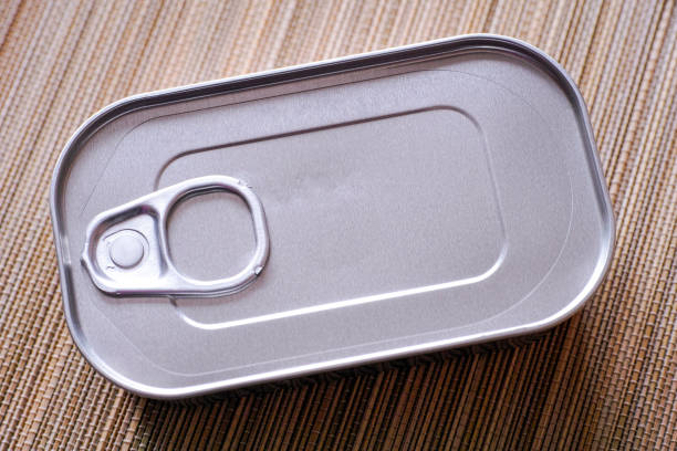istock Closed tin can on the napkin 641252220