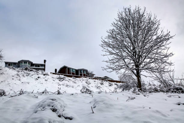 istock snow covered slope with houses on the top 641253354