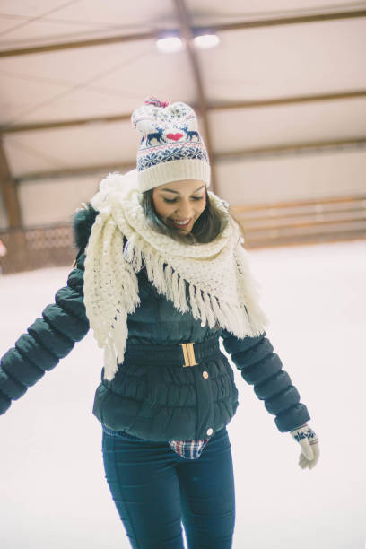 istock Ice skating girl. 641256512
