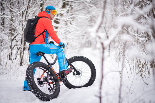 istock Bicycle rider in the forest 641257180