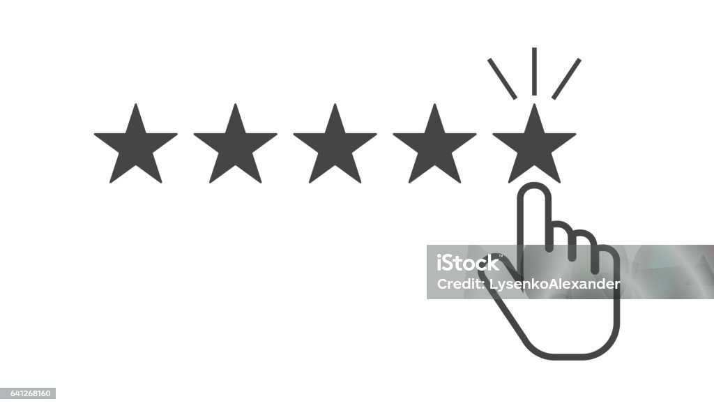 Customer reviews, rating, user feedback concept vector icon. Customer reviews, rating, user feedback concept vector icon. Flat illustration on white background. Rating stock vector