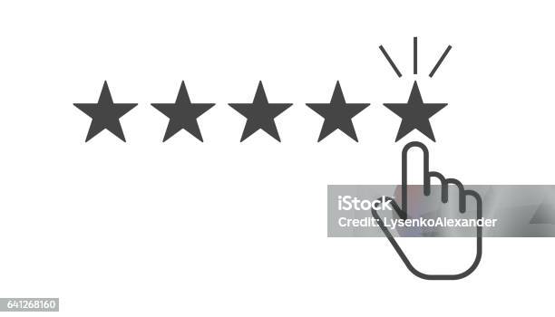 Customer Reviews Rating User Feedback Concept Vector Icon Stock Illustration - Download Image Now