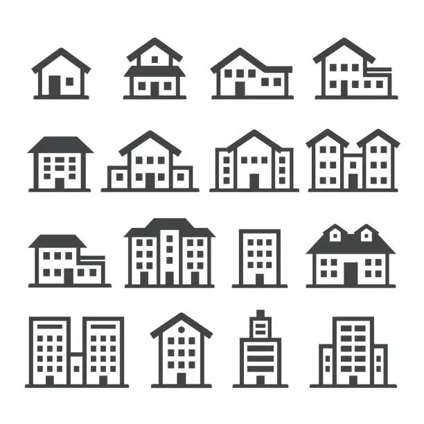 Vector illustration of House Icons - Acme Series