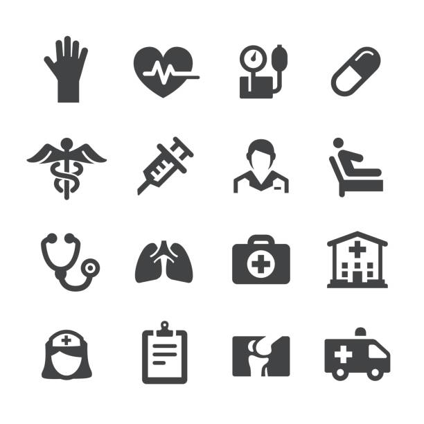 illustrazioni stock, clip art, cartoni animati e icone di tendenza di icone dell'assistenza sanitaria - serie acme - braccio rotto