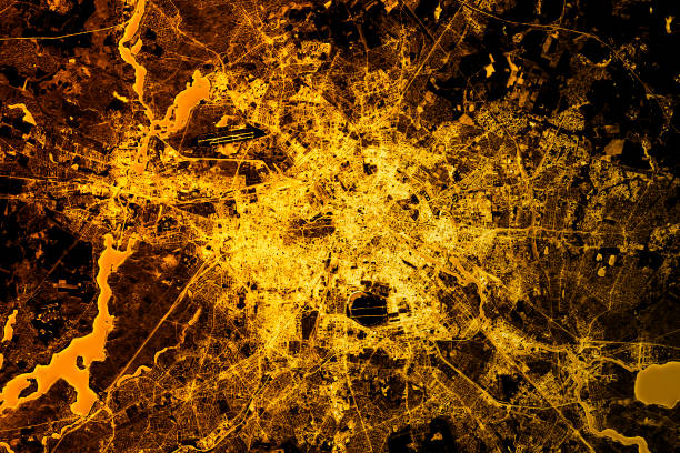 Berlin Abstract City Map Golden